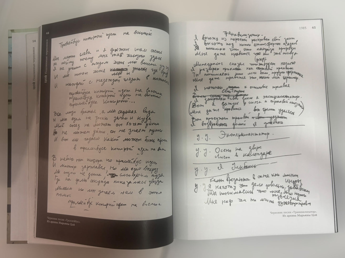 Viktor Tsoi's Drafts: Commemorative Gift Album