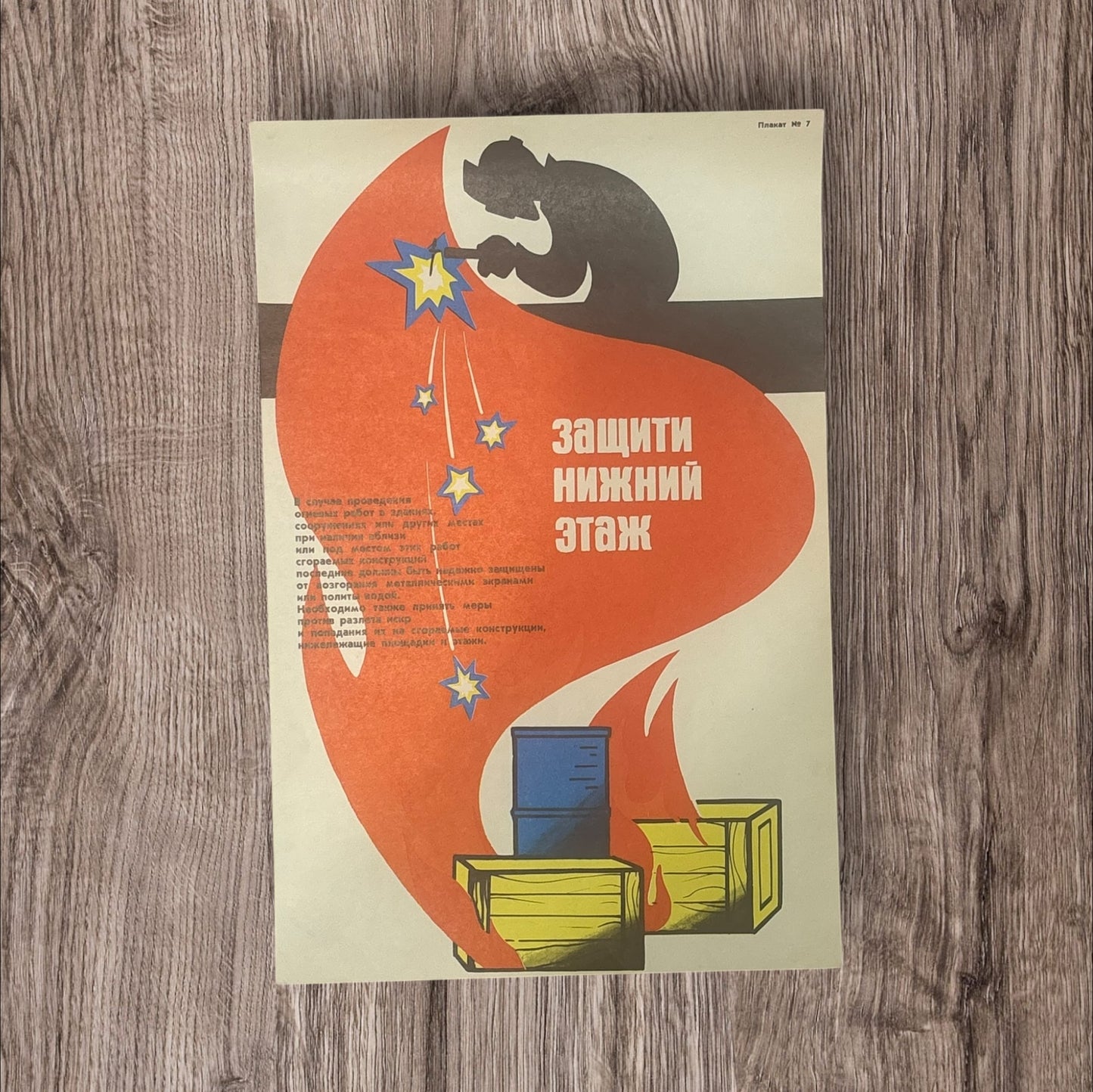 Vintage Soviet Industrial Safety Posters (Multiple Designs Available)