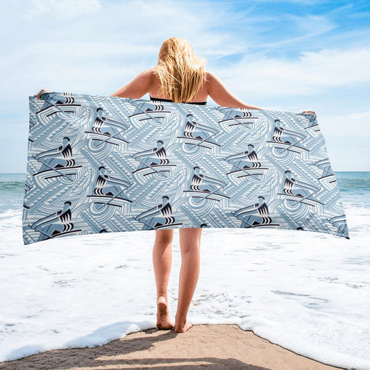 Soviet Waves 1920's-1930's Beach Towel