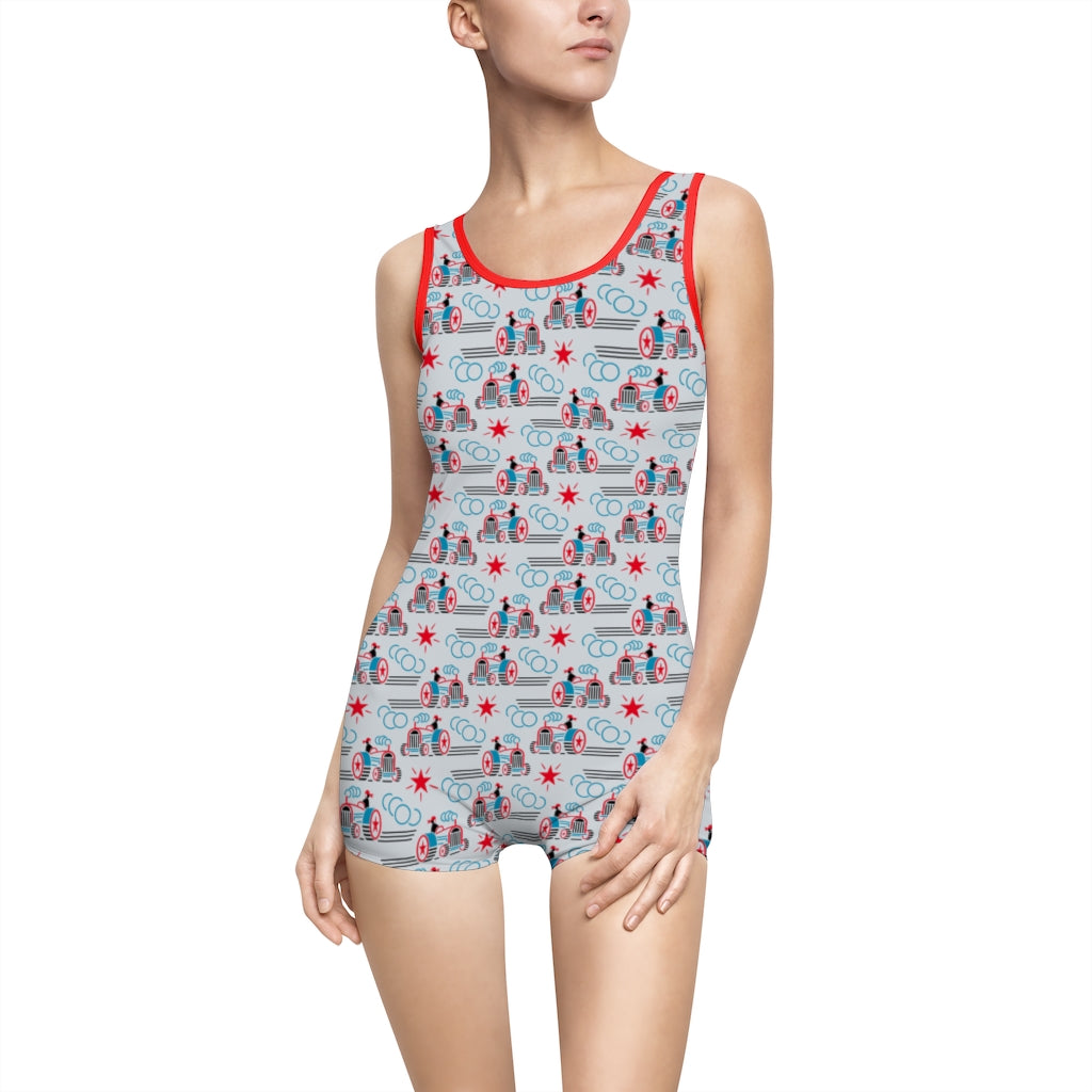 Tractors Vintage Style Swimsuit