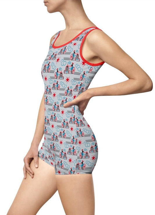 Tractors Vintage Style Swimsuit