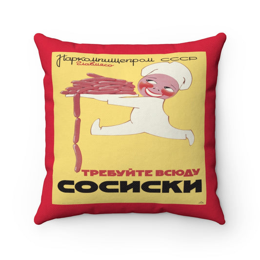 Demand Sausages Everywhere Pillow (Red)