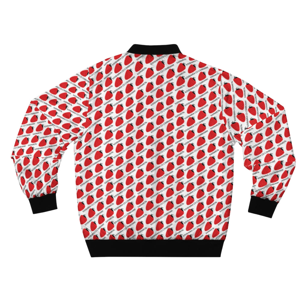 Strawberries and Cream Bomber Jacket