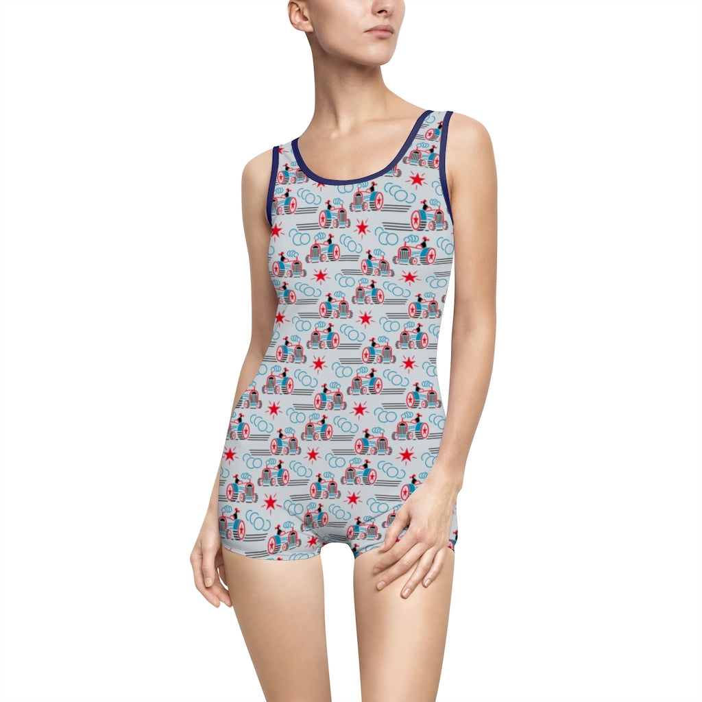 Tractors Vintage Style Swimsuit