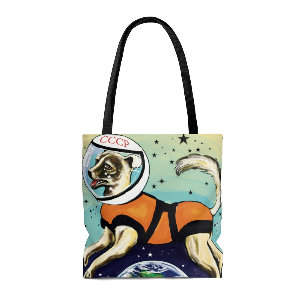 Laika CCCP Space Dog Tote Bag
