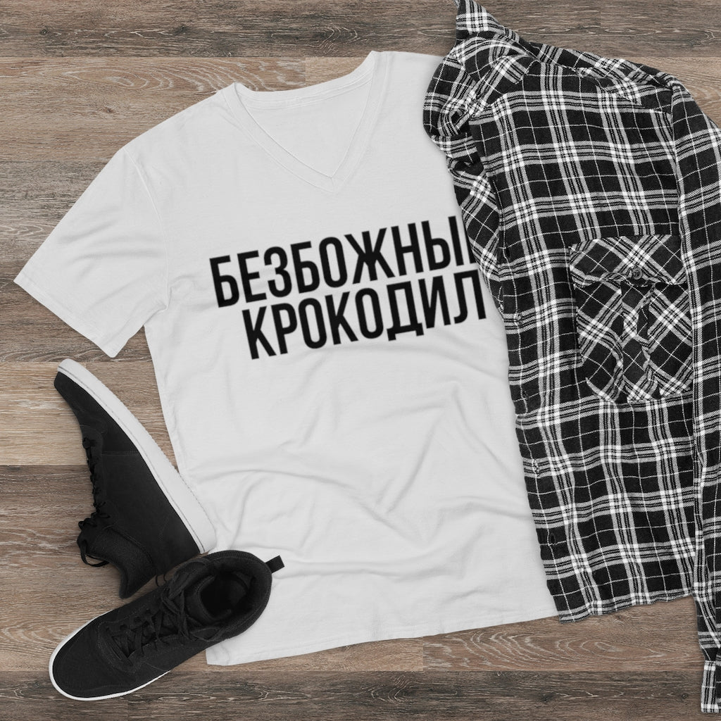 Godless Crocodile V-Neck Tee