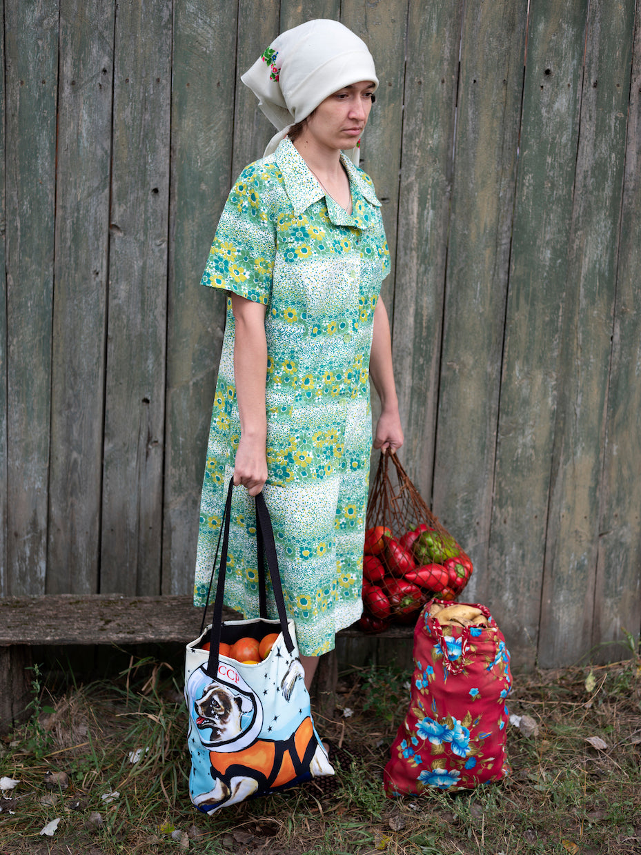 Laika CCCP Space Dog Tote Bag