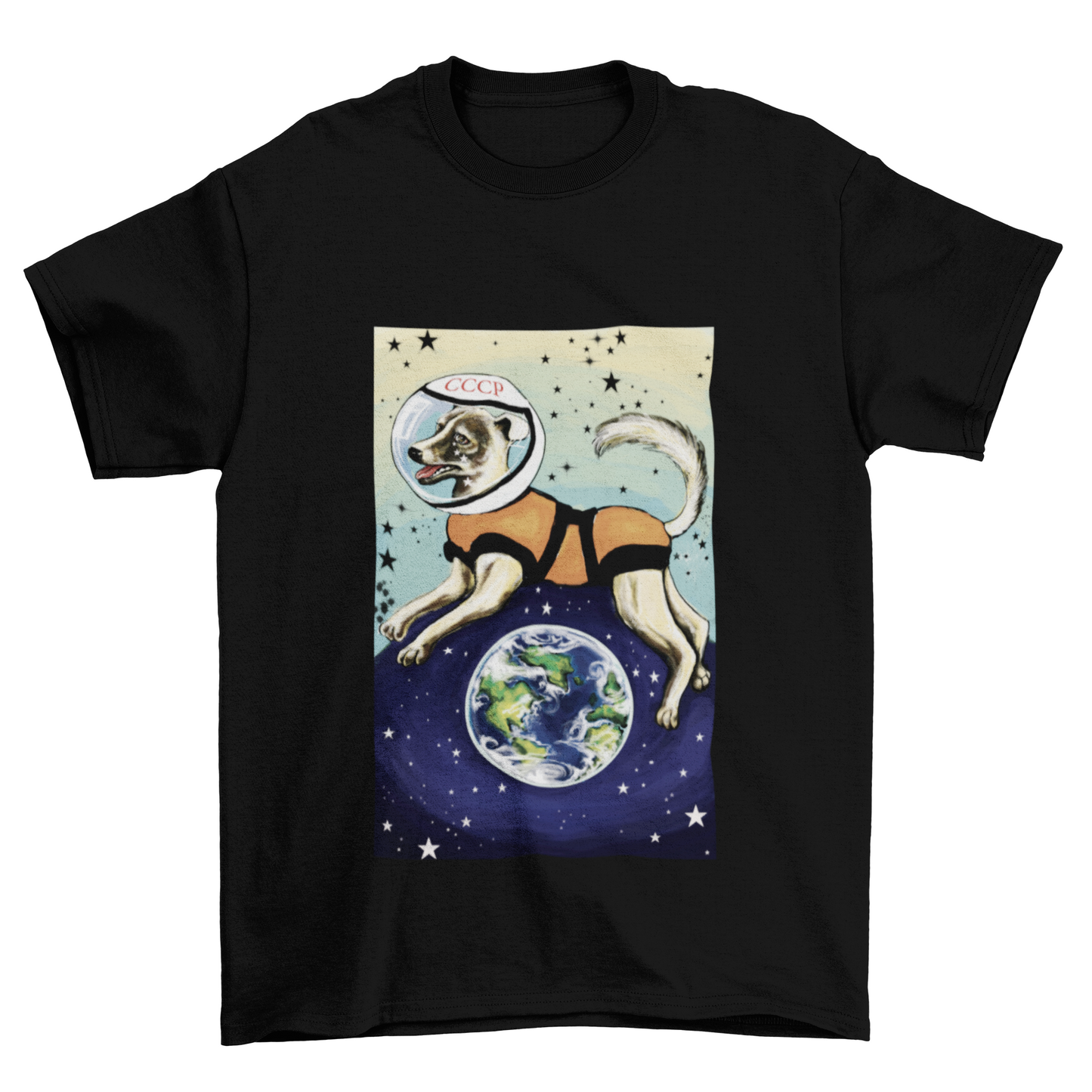 Laika CCCP Space Dog Art T-Shirt