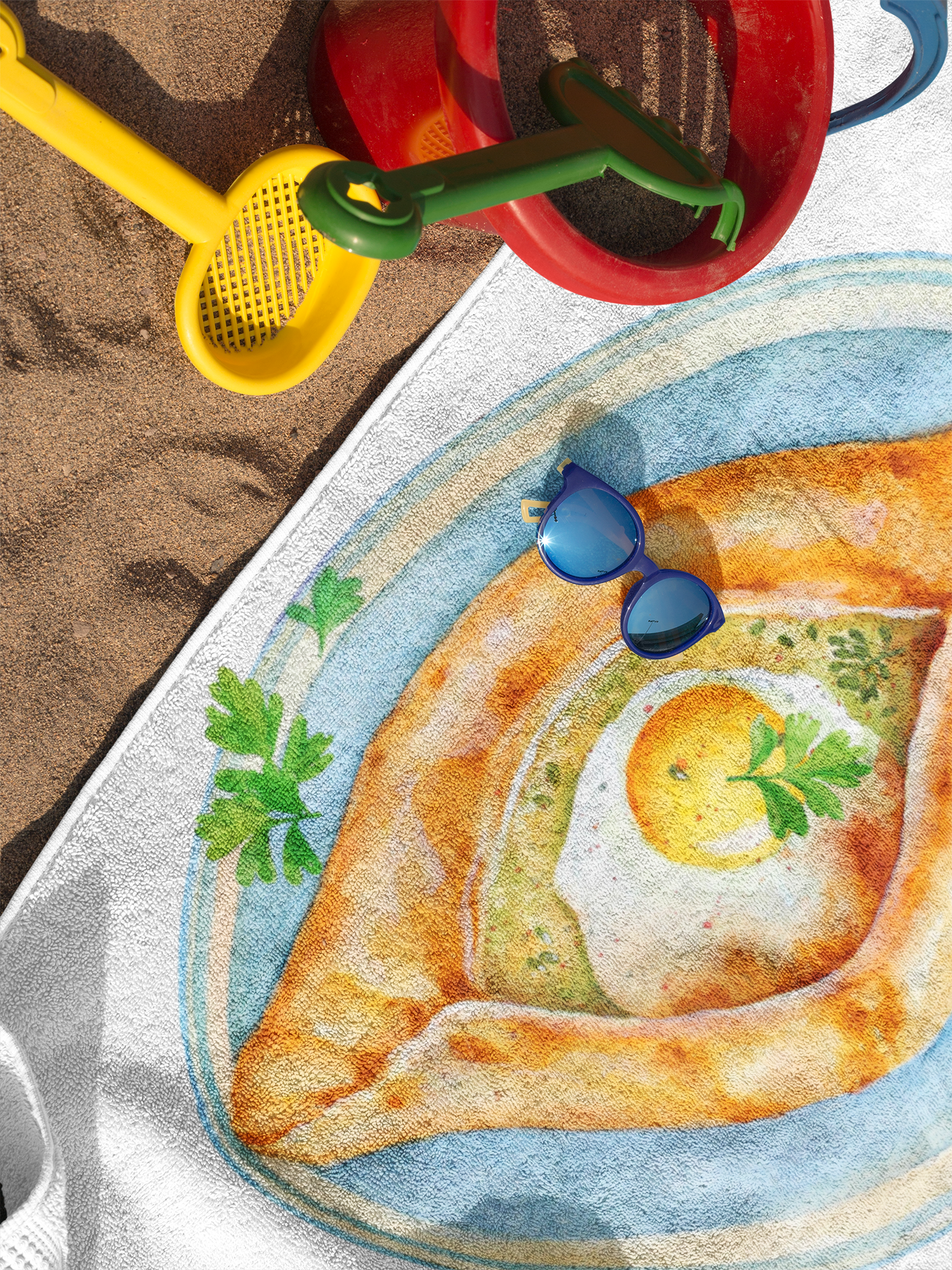 Khachapuri Beach Towel