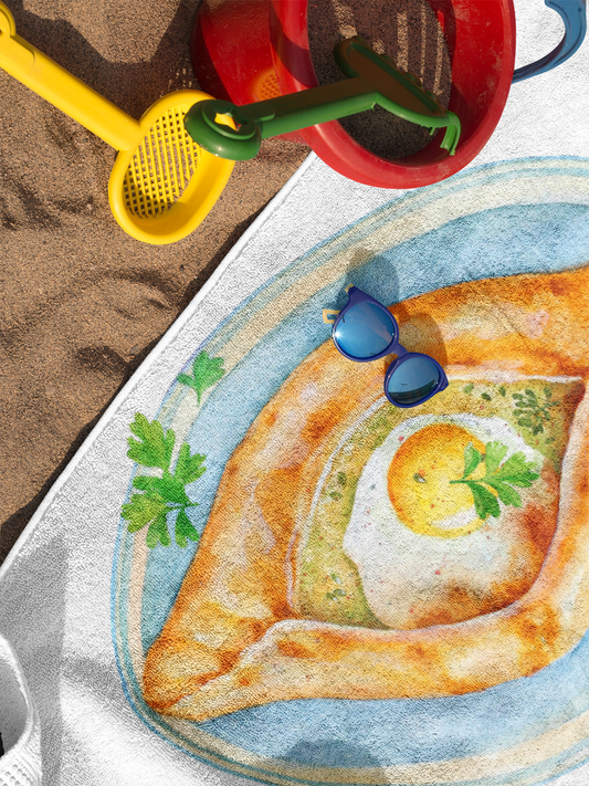 Khachapuri Beach Towel