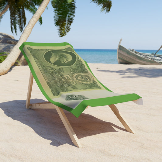 Remove Lenin from Money Beach Towel (Green)