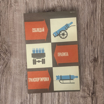 Vintage Soviet Industrial Safety Posters (Multiple Designs Available)