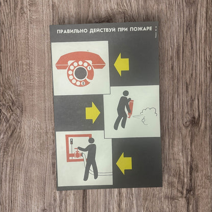 Vintage Soviet Industrial Safety Posters (Multiple Designs Available)