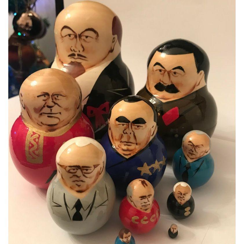 10-Piece Soviet Leaders Nesting Doll
