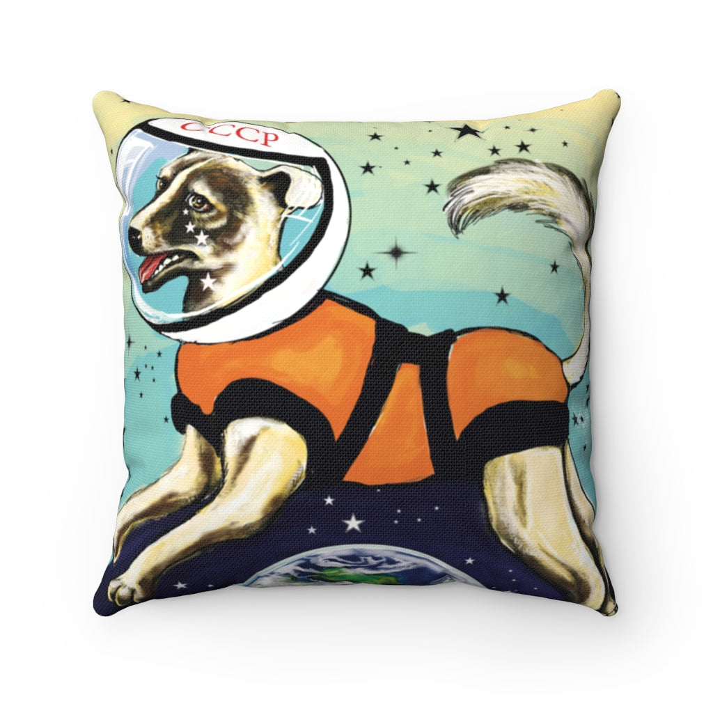 Laika CCCP Space Dog Art Pillow 18 x 18