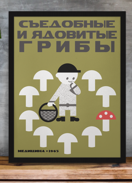 Edible and Poisonous Mushrooms Art Print
