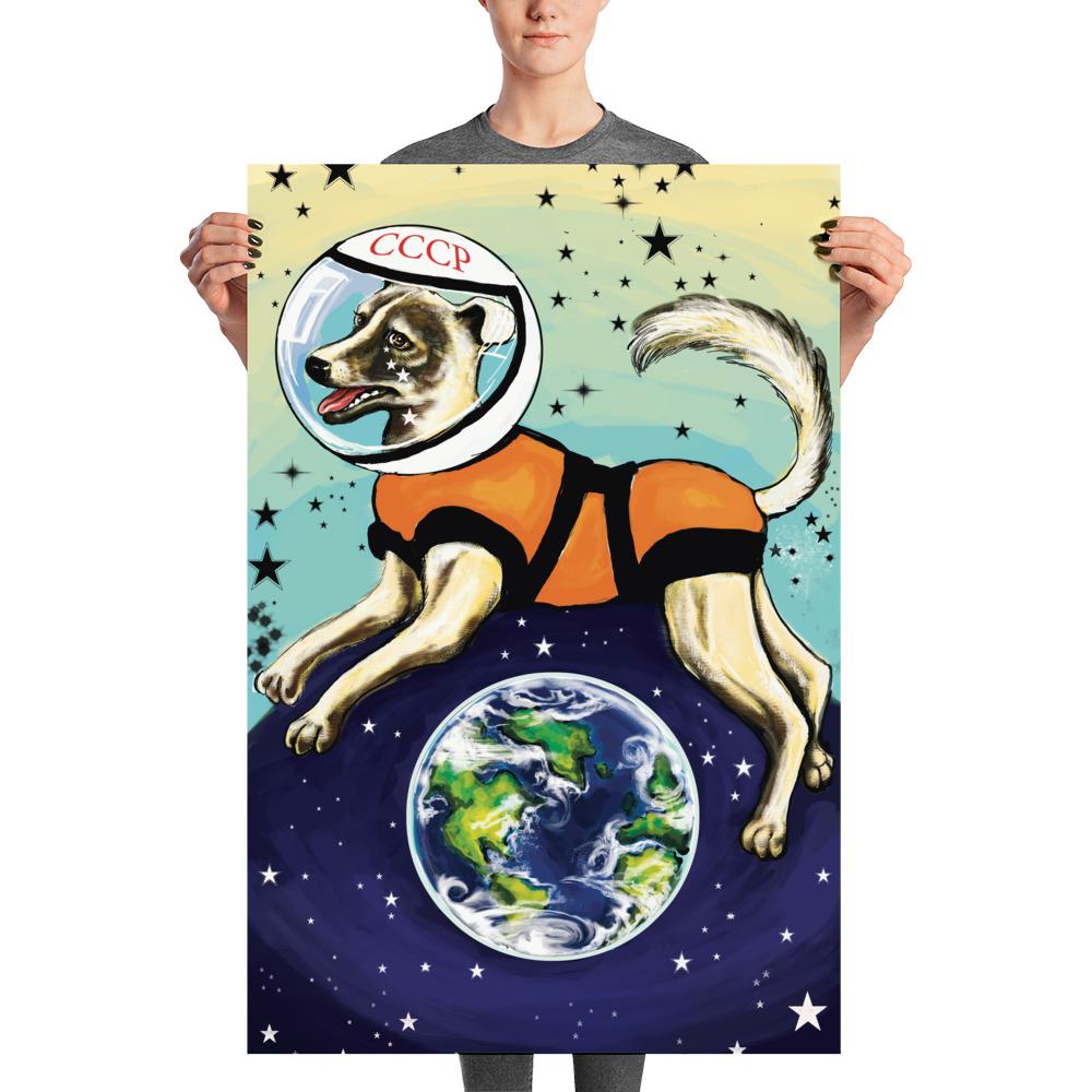 Laika CCCP Space Dog Printed Poster