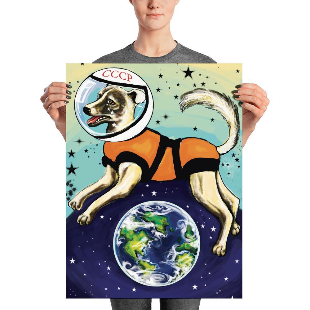Laika CCCP Space Dog Printed Poster