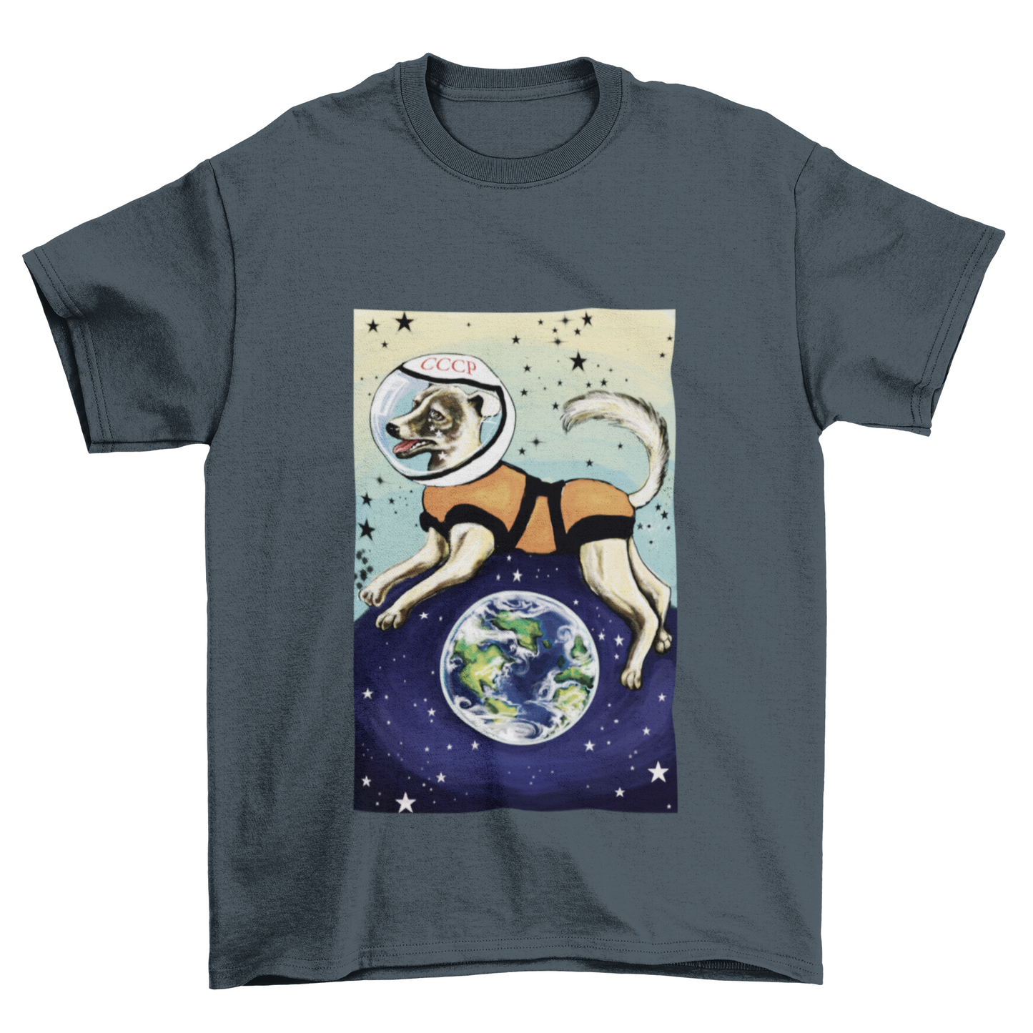 Laika CCCP Space Dog Art T-Shirt