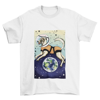 Laika CCCP Space Dog Art T-Shirt