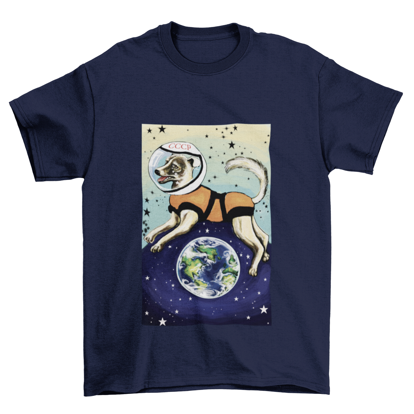 Laika CCCP Space Dog Art T-Shirt