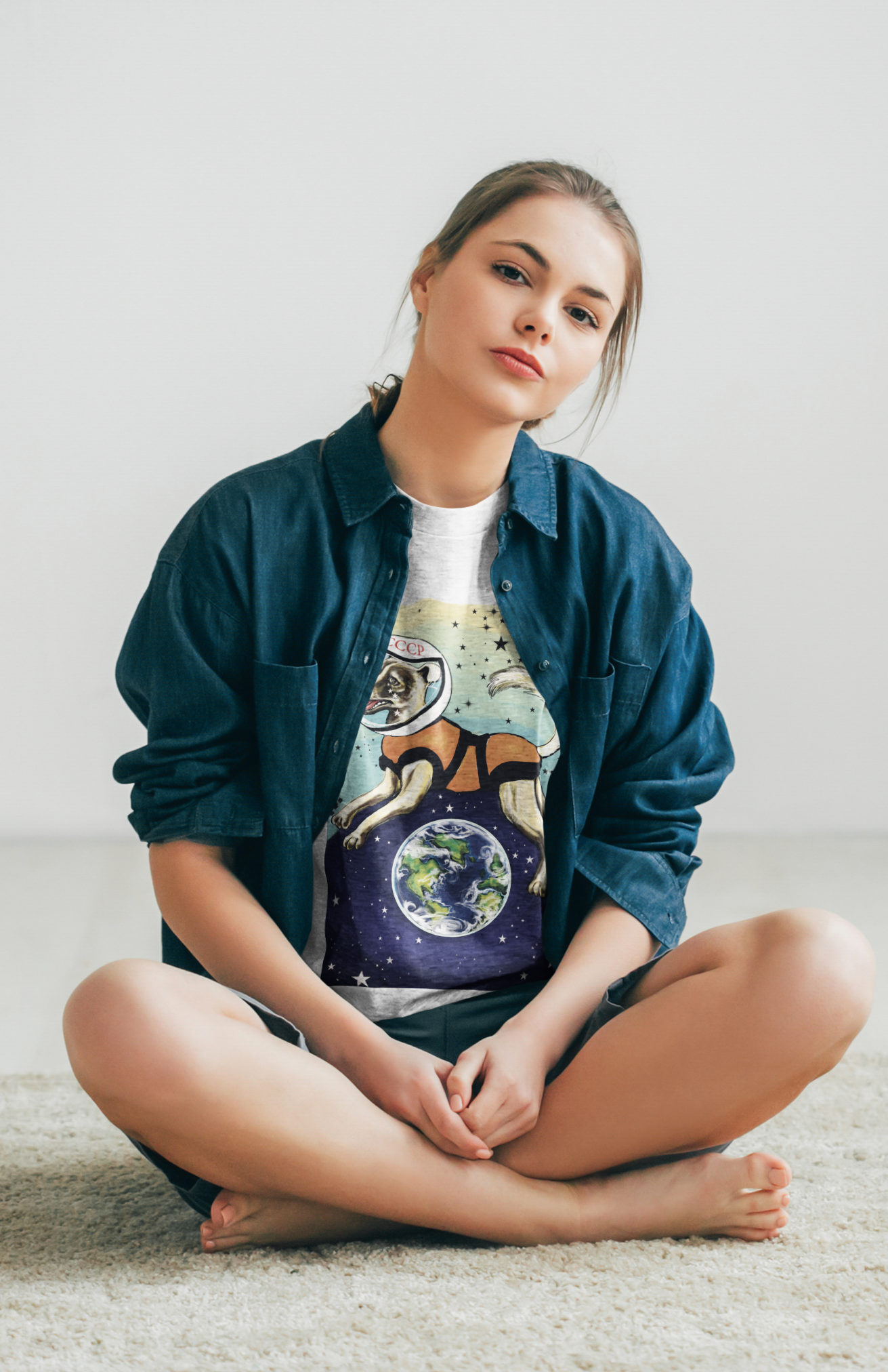 Laika CCCP Space Dog Art T-Shirt